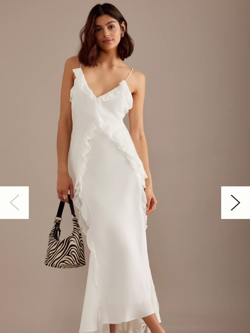 Bardot Marsella V-Neck Ruffle Midi Dress